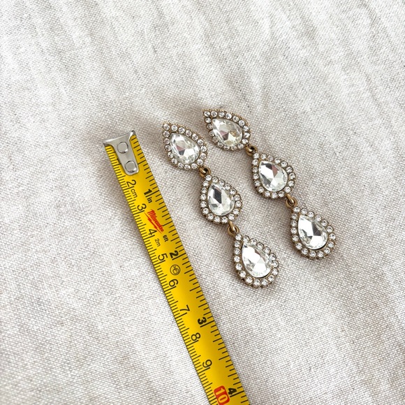 Loren Hope Crystal Drop Pendant Earrings 3” - Picture 5 of 6